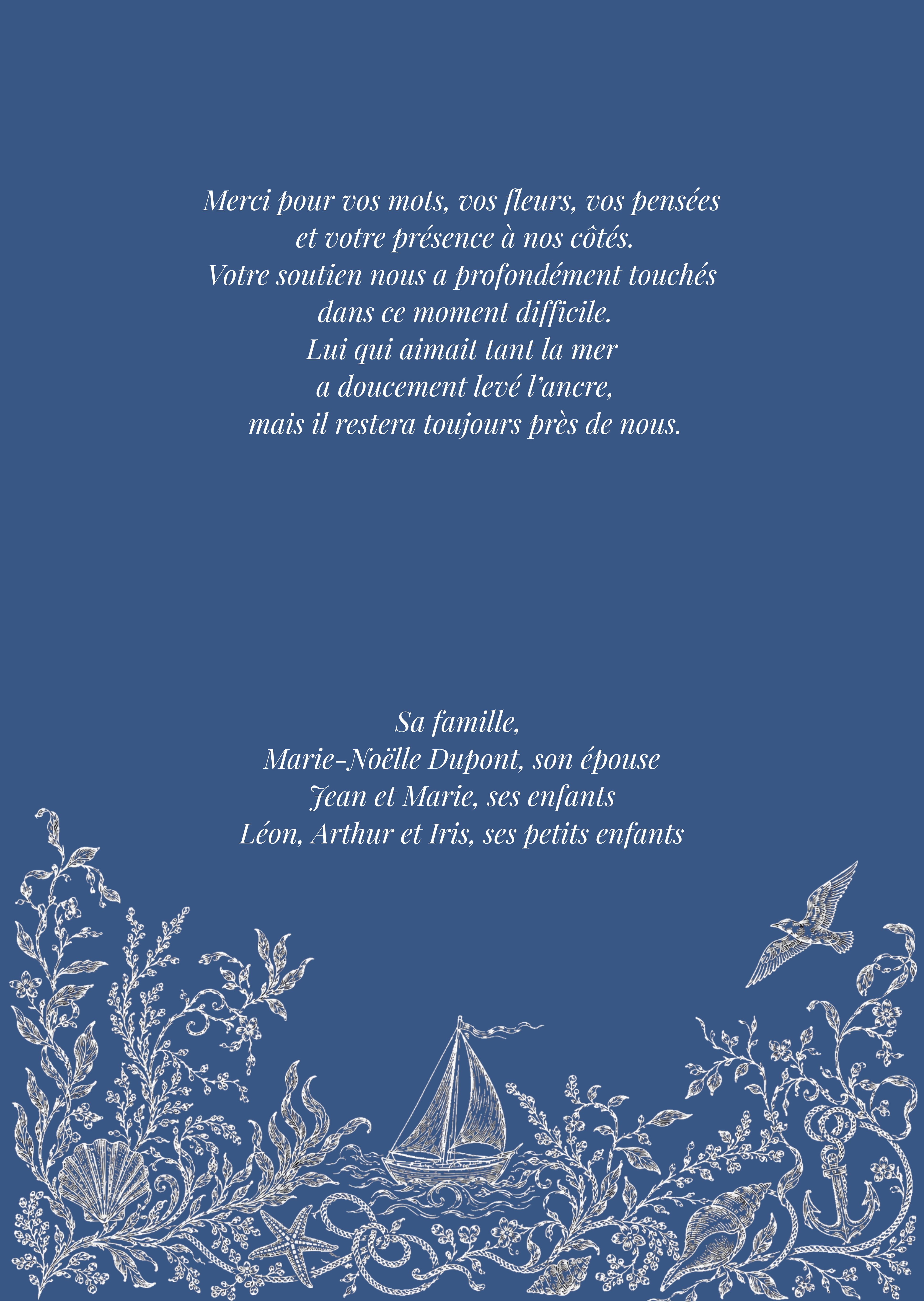 Faire-part verso